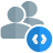 external team-of-multiple-peers-joining-the-workforce-of-coding-classicmultiple-shadow-tal-revivo icon