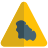 external triangular-shape-animal-trespassing-with-the-bat-logotype-traffic-shadow-tal-revivo icon