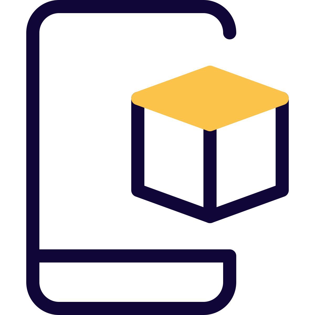 3d design on phone icon