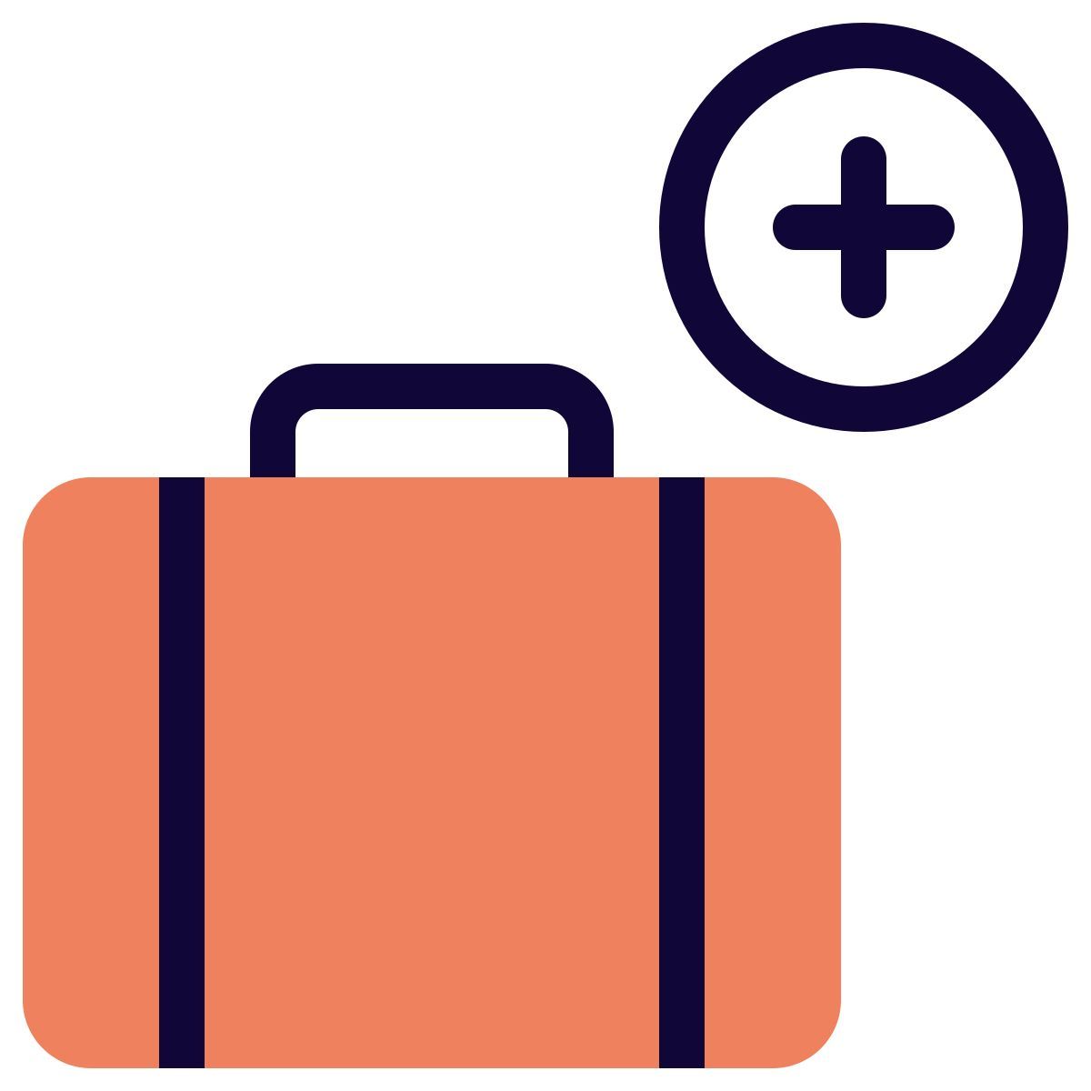 gepäck hinzufügen icon