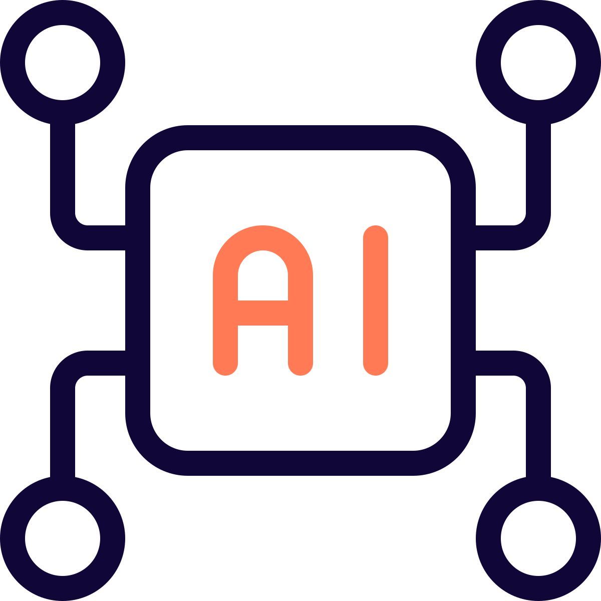 artificial intelligence network icon
