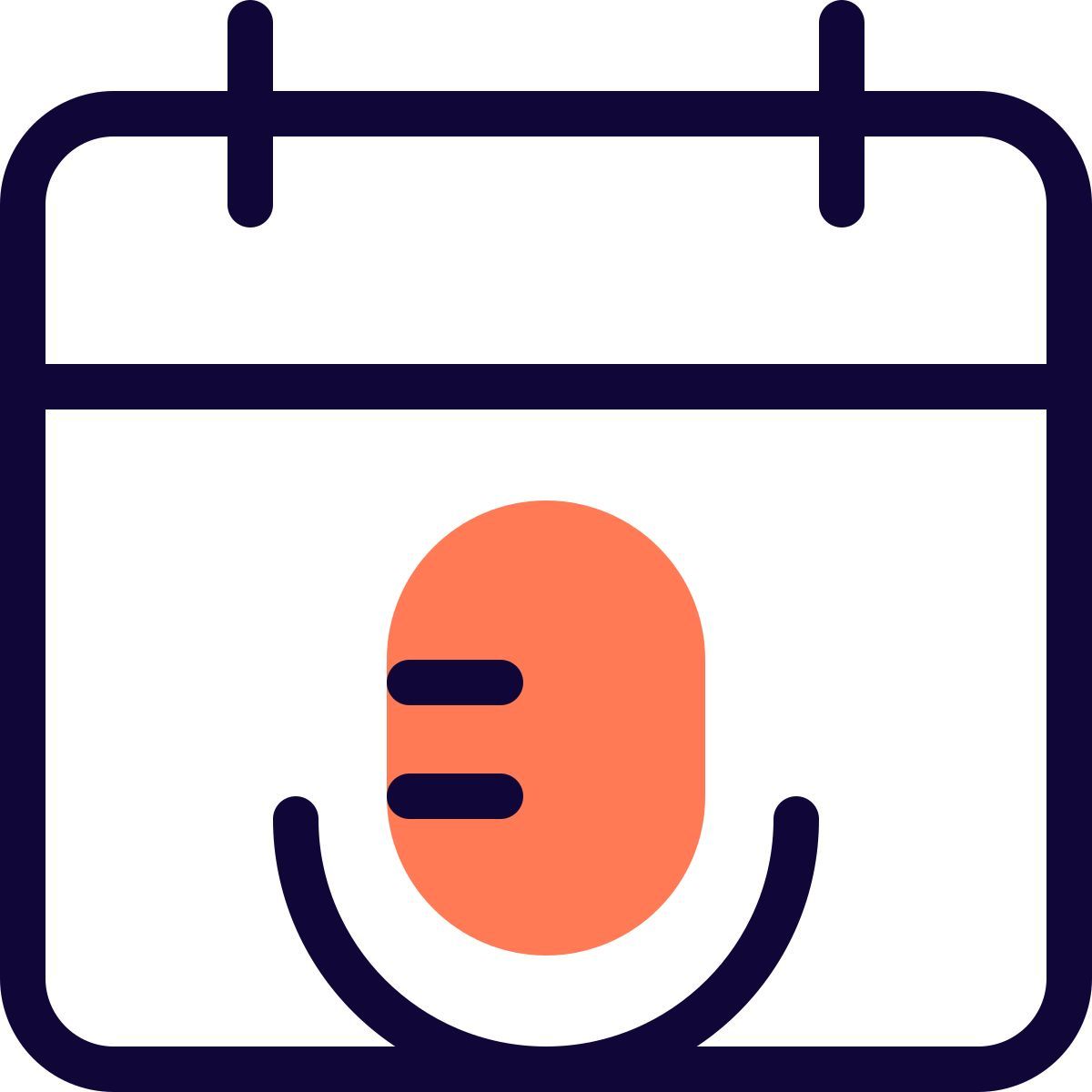 calendário de áudio icon