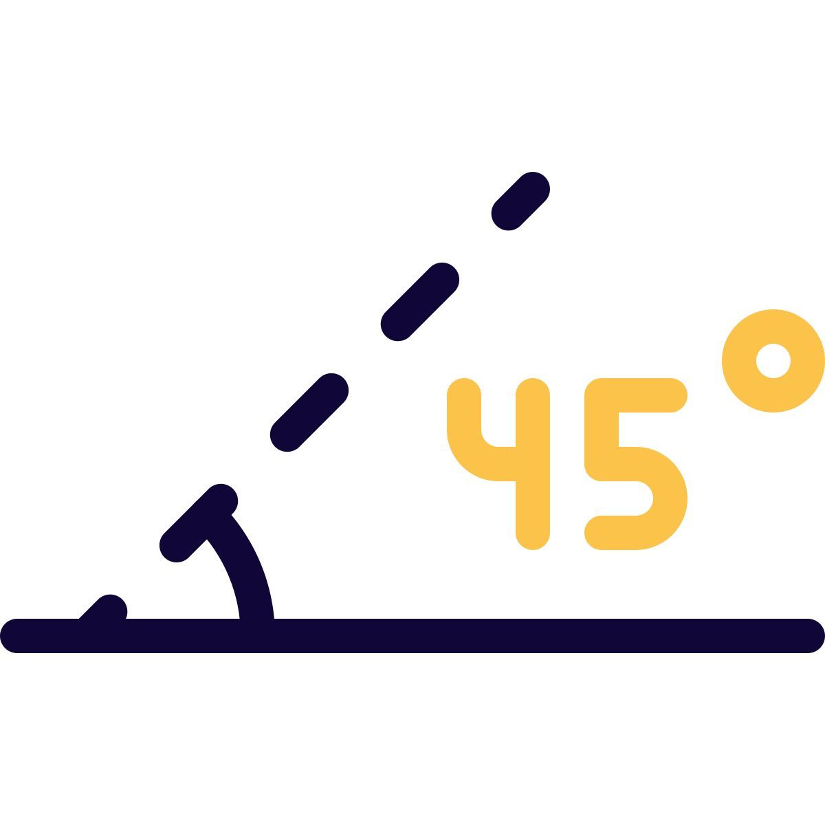 ângulo de 45 graus icon