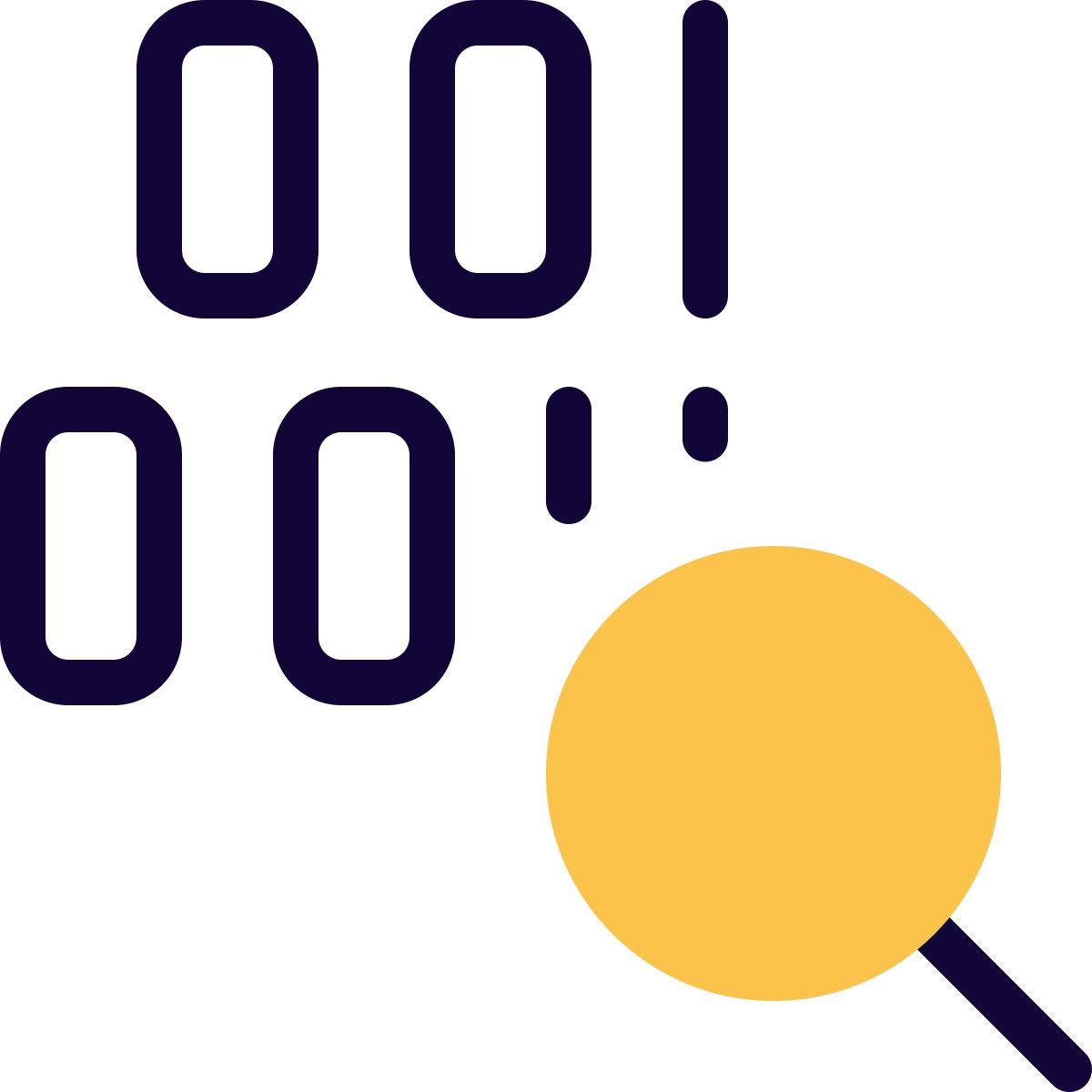 pesquisa de código binário icon