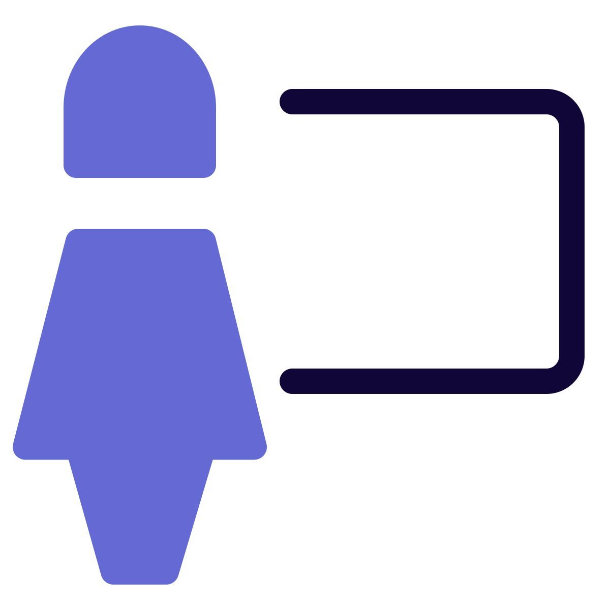 biology class teacher teaches the concepts of zoology icon