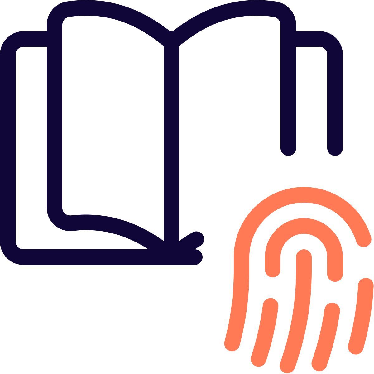 book fingerprint icon