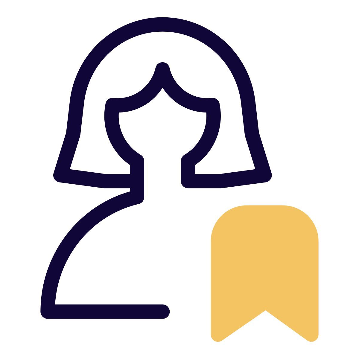 bookmarking for available female staff members for specific role icon