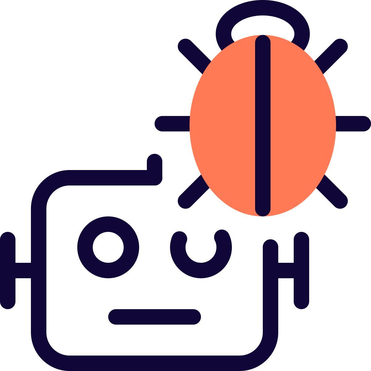 bug do sistema operacional do robô icon