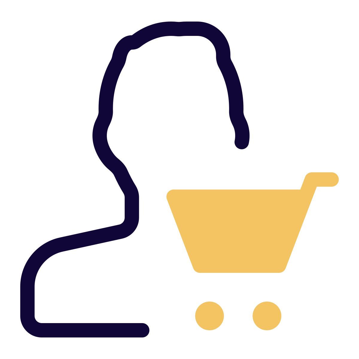 在电子商务网站上在线外部购买杂货商品 closeupman solid tal revivo icon