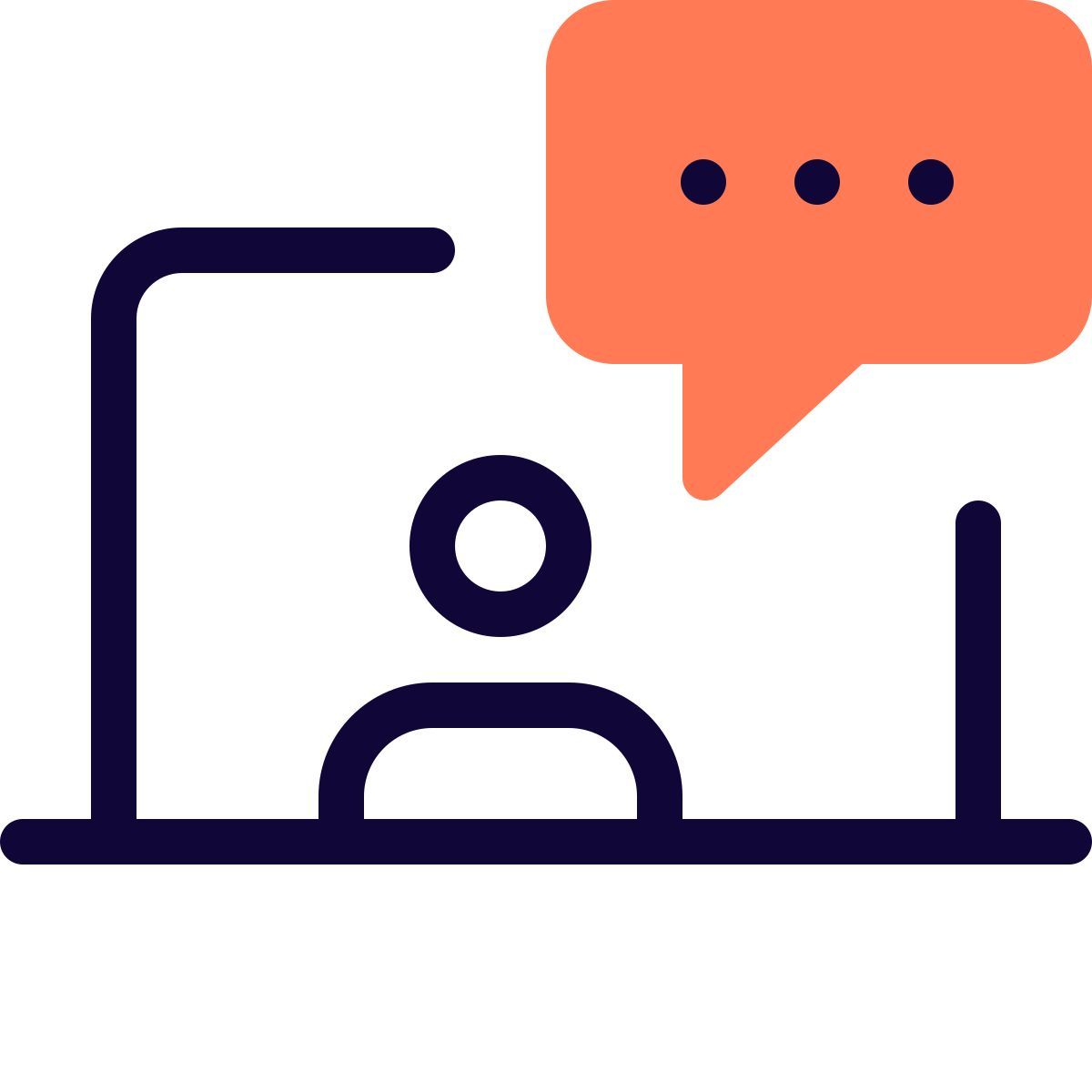 laptop online call icon