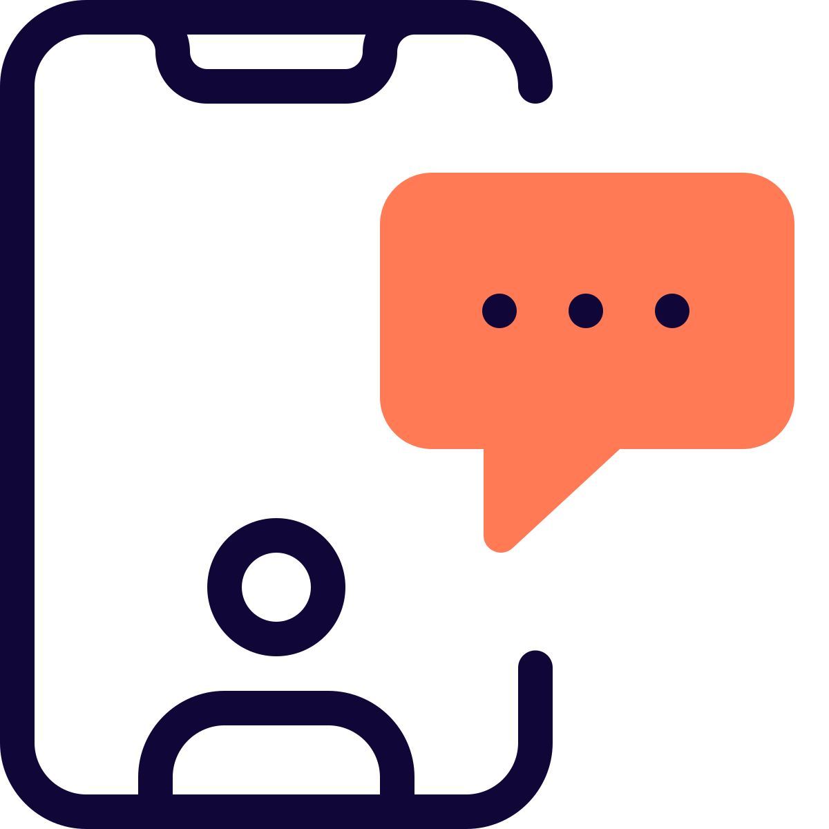 mobile chat icon