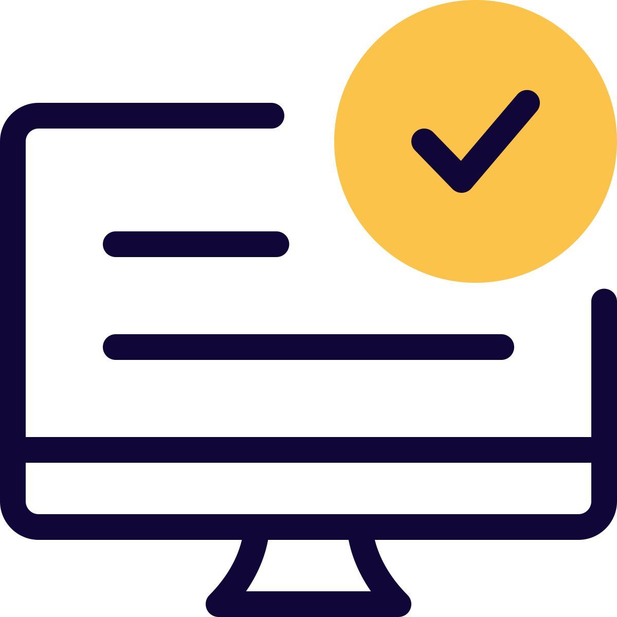 verifizierter computer icon