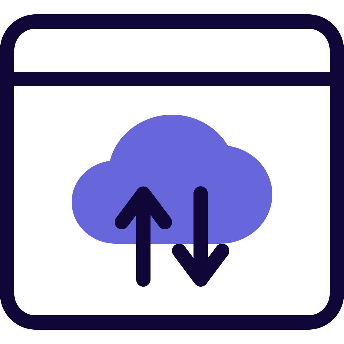 Échange de données dans le cloud icon