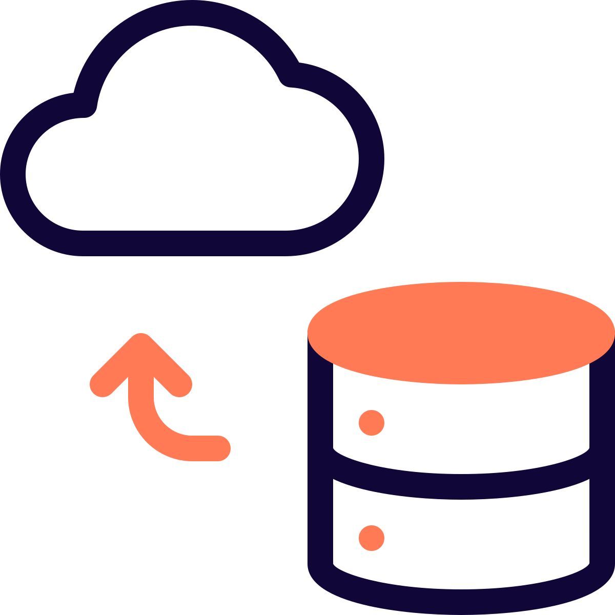 cloud data transfer icon