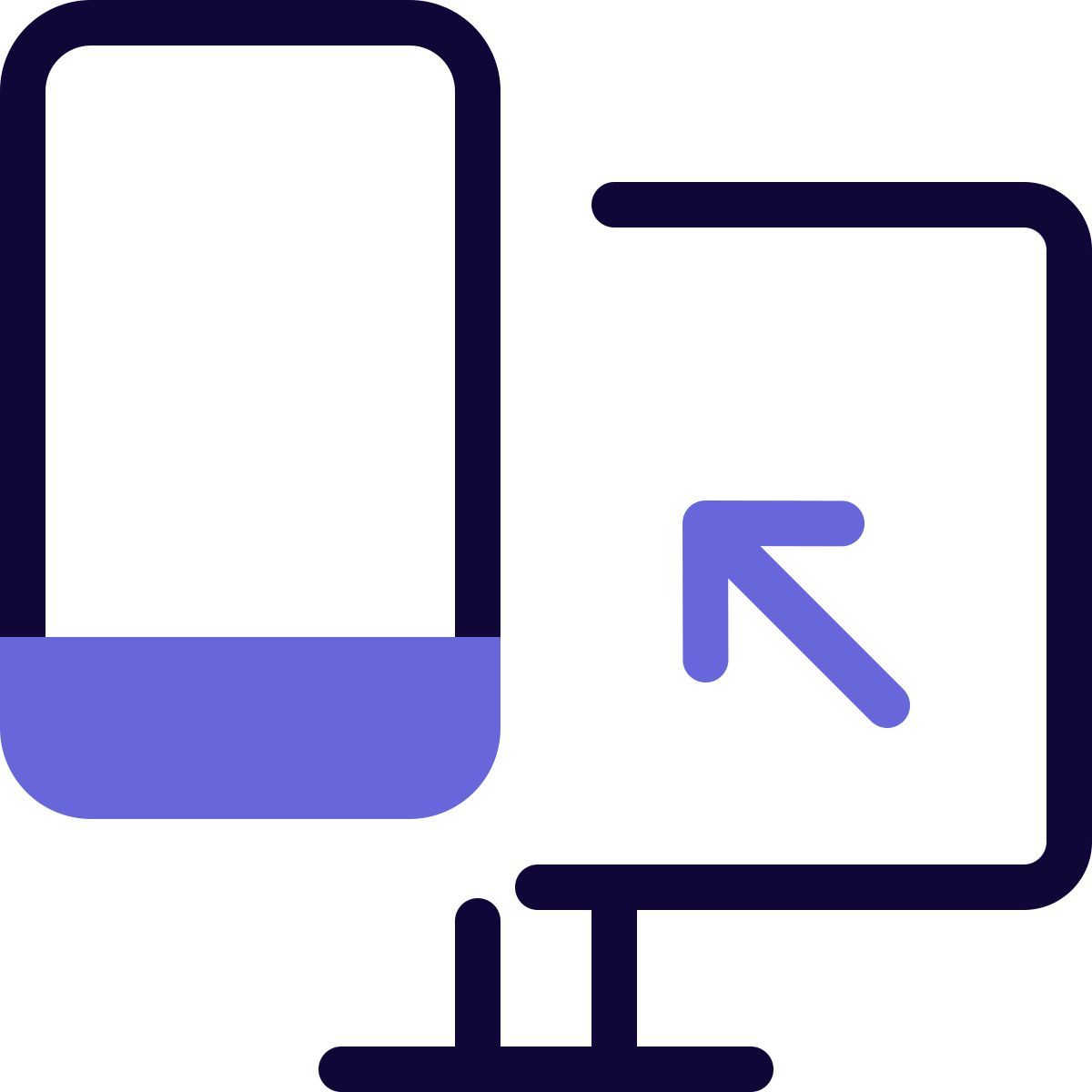 ordinateur vers téléphone icon