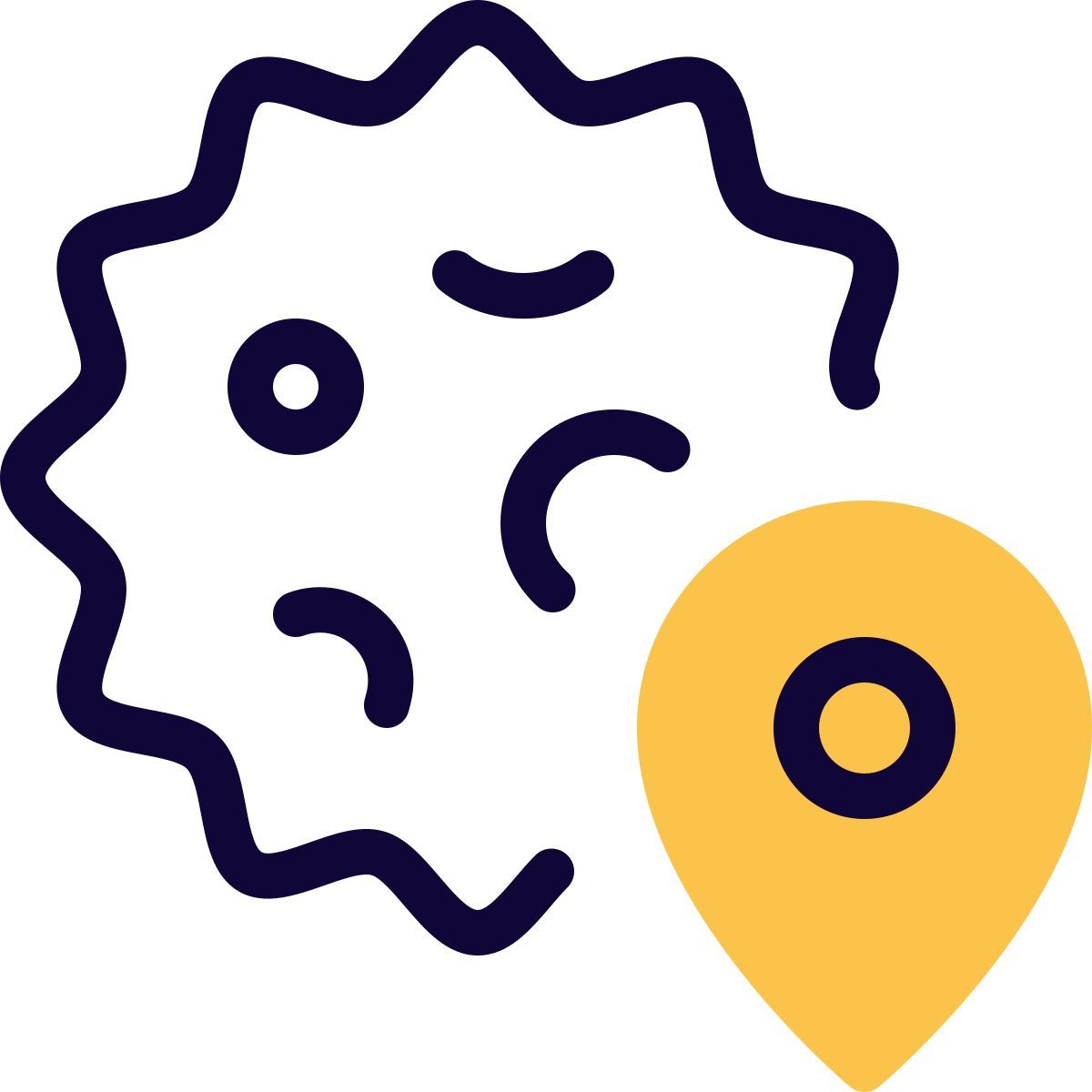 coronavirus location icon