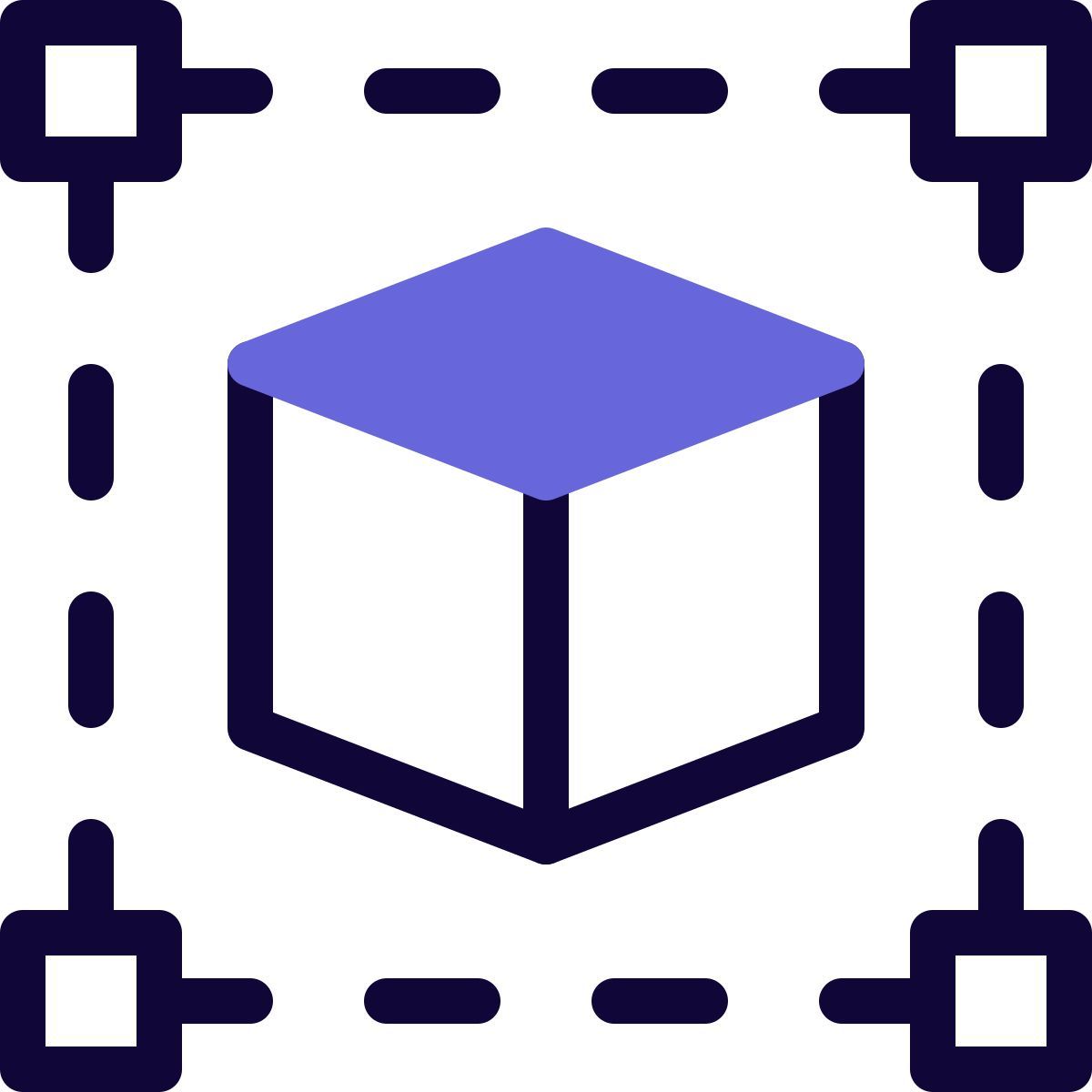 3d cube scanning icon
