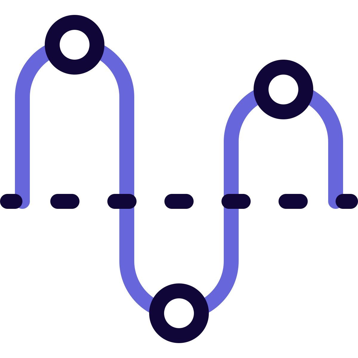 high amplitude curve icon
