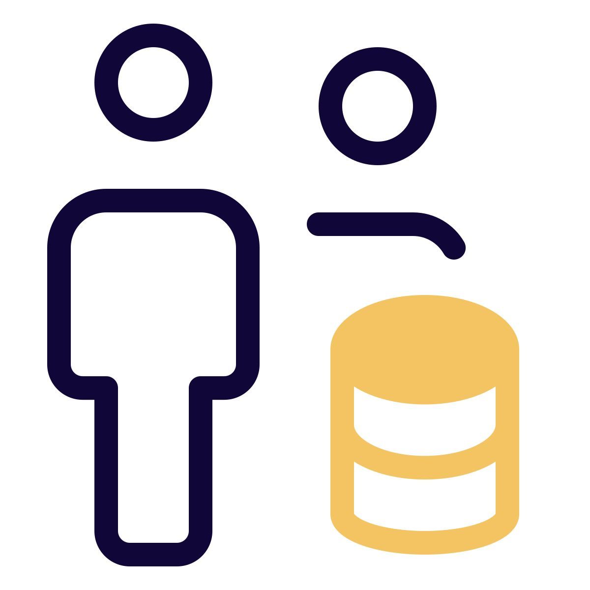base de datos de múltiples empleados para análisis de datos icon