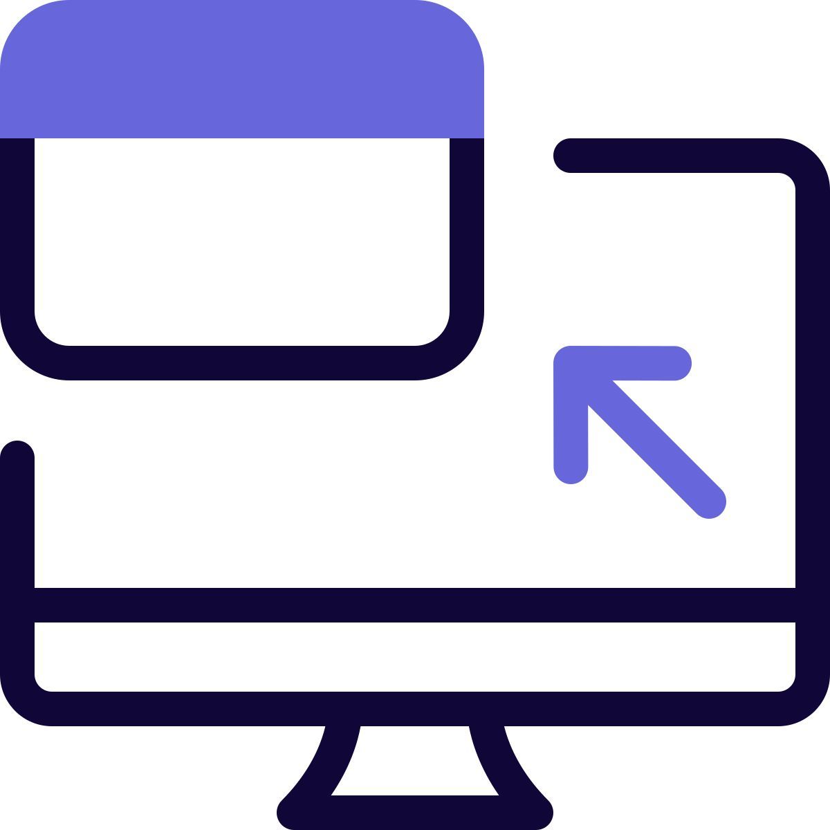 desktop class version of web browser on a computer icon