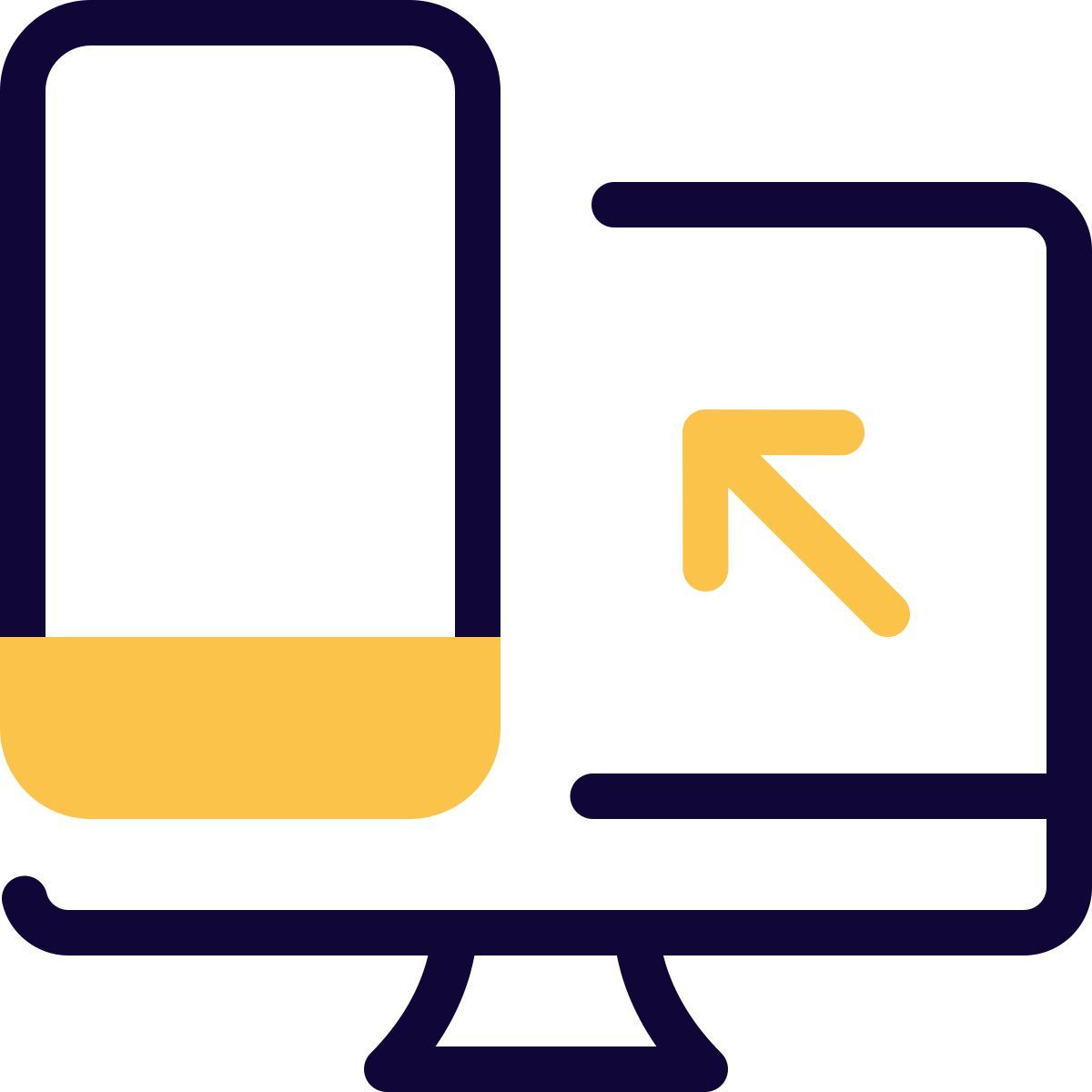 ordinateur vers téléphone icon