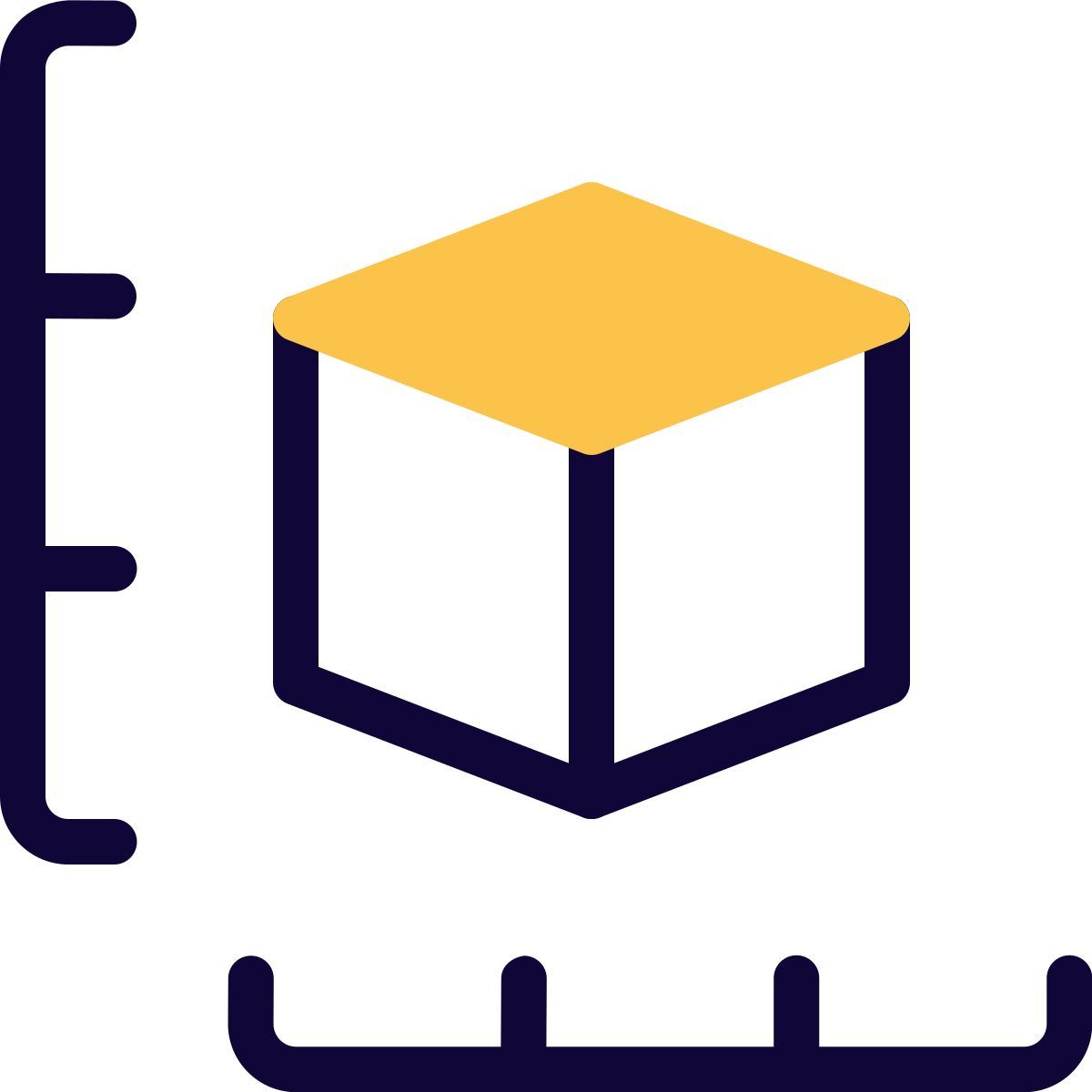 3d box size icon