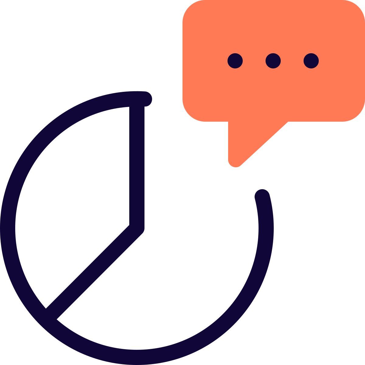 discusión sobre gráficos circulares icon