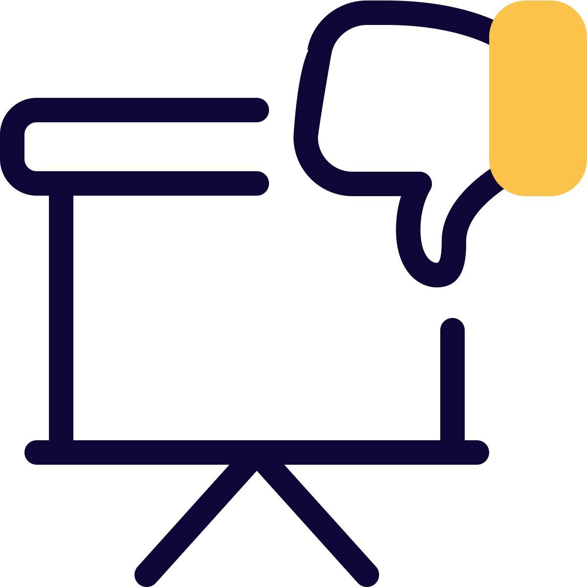 disliked presentation icon