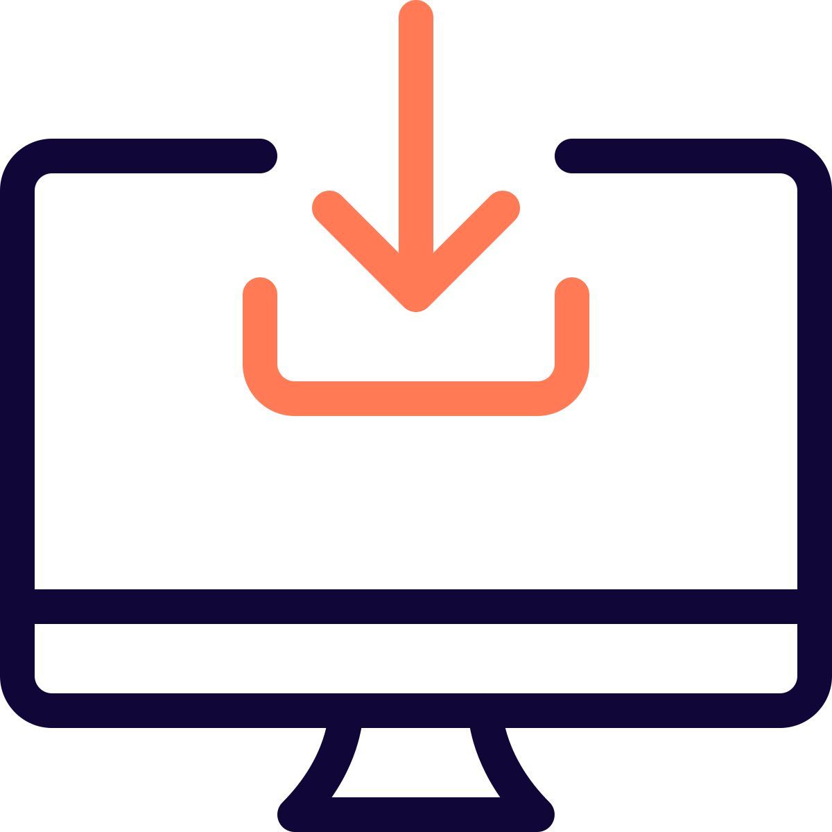 download content online from desktop computer layout icon