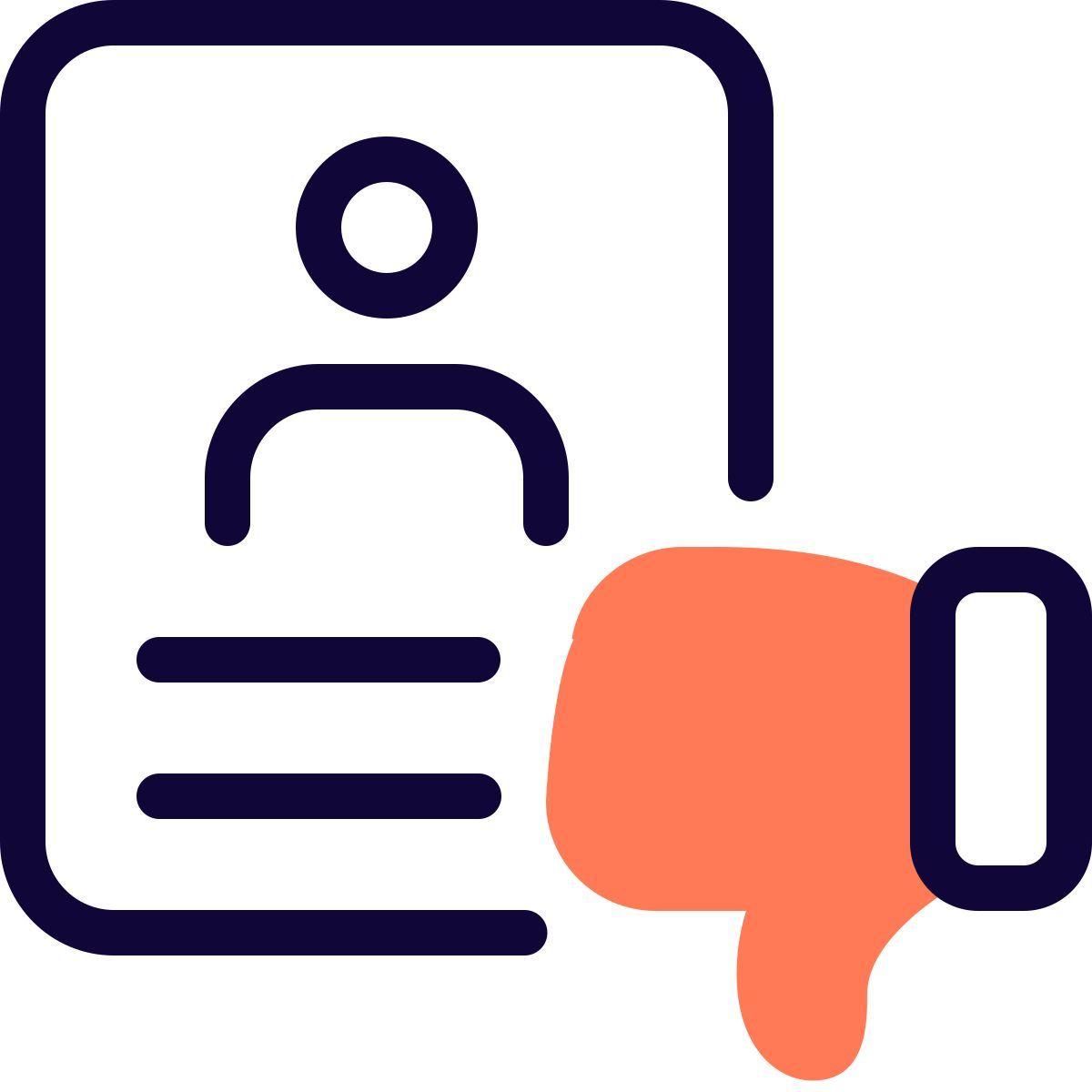 candidat rejeté icon