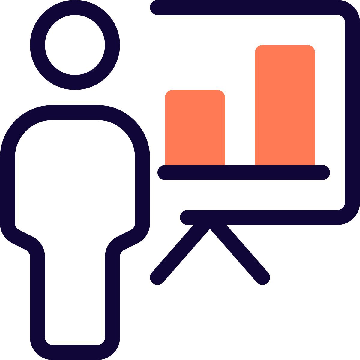 giving presentation icon