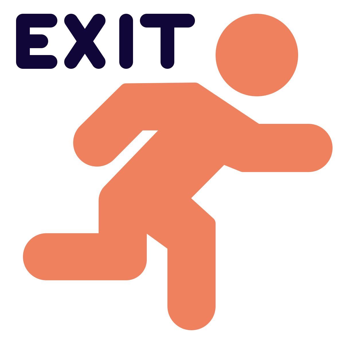 exit sign icon