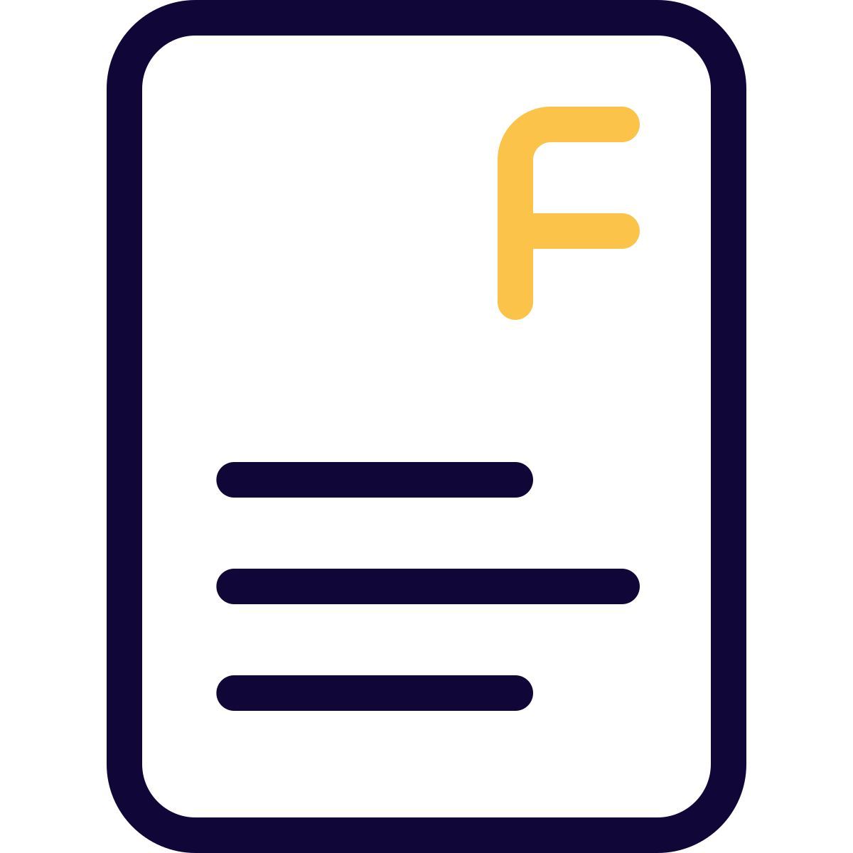 f grade to a exam result certificate icon