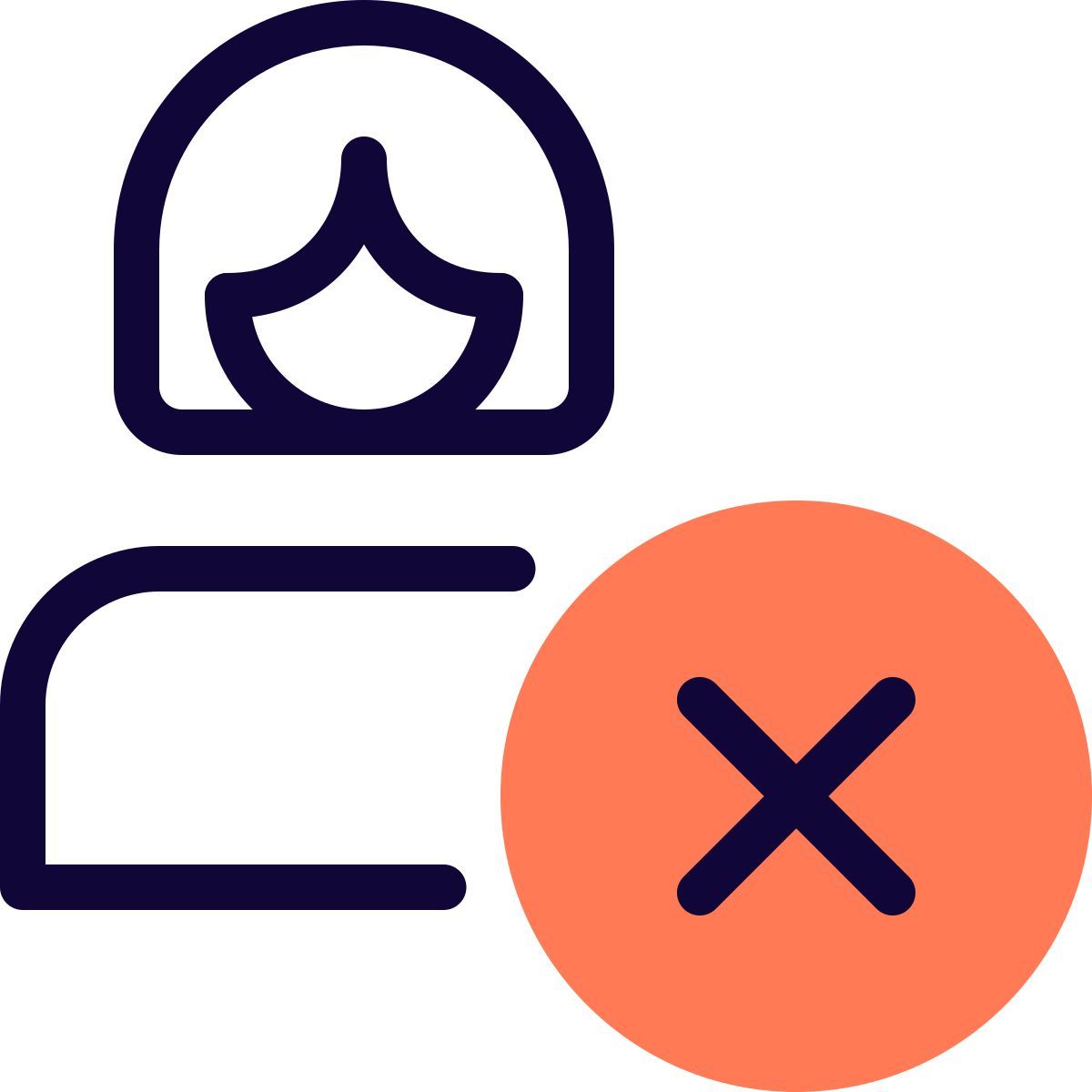 candidato rechazado icon