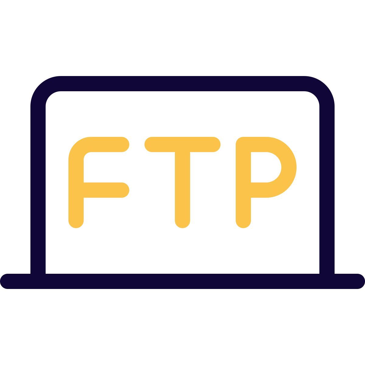 ordinateur portable ftp icon