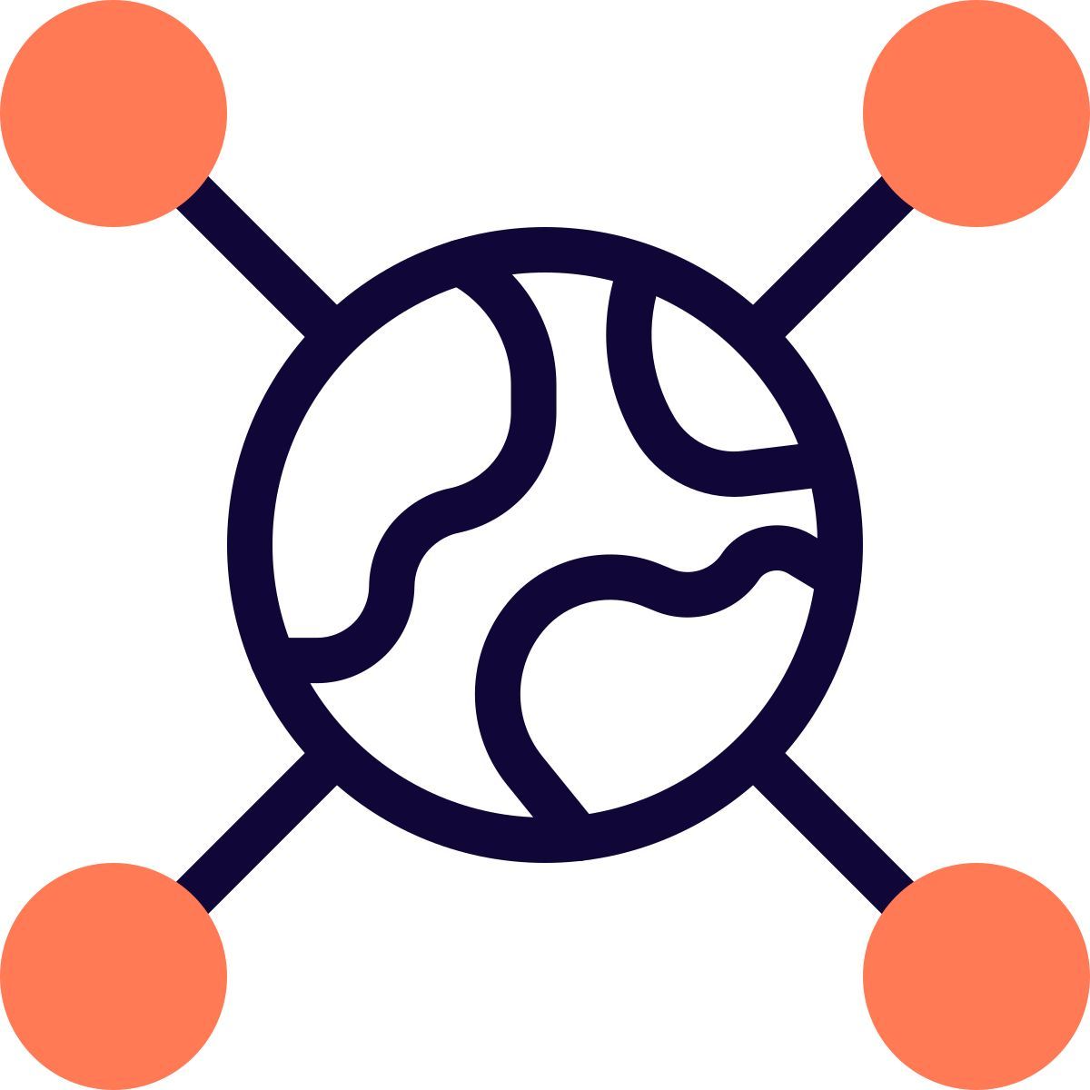 réseau mondial icon