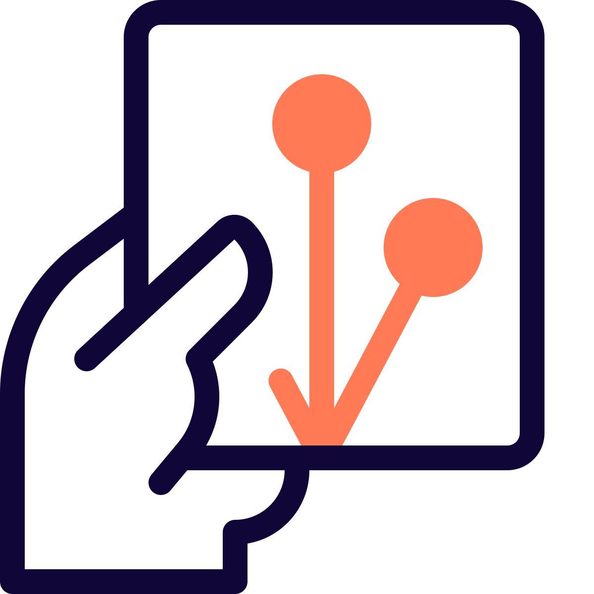 integrierte datei halten icon