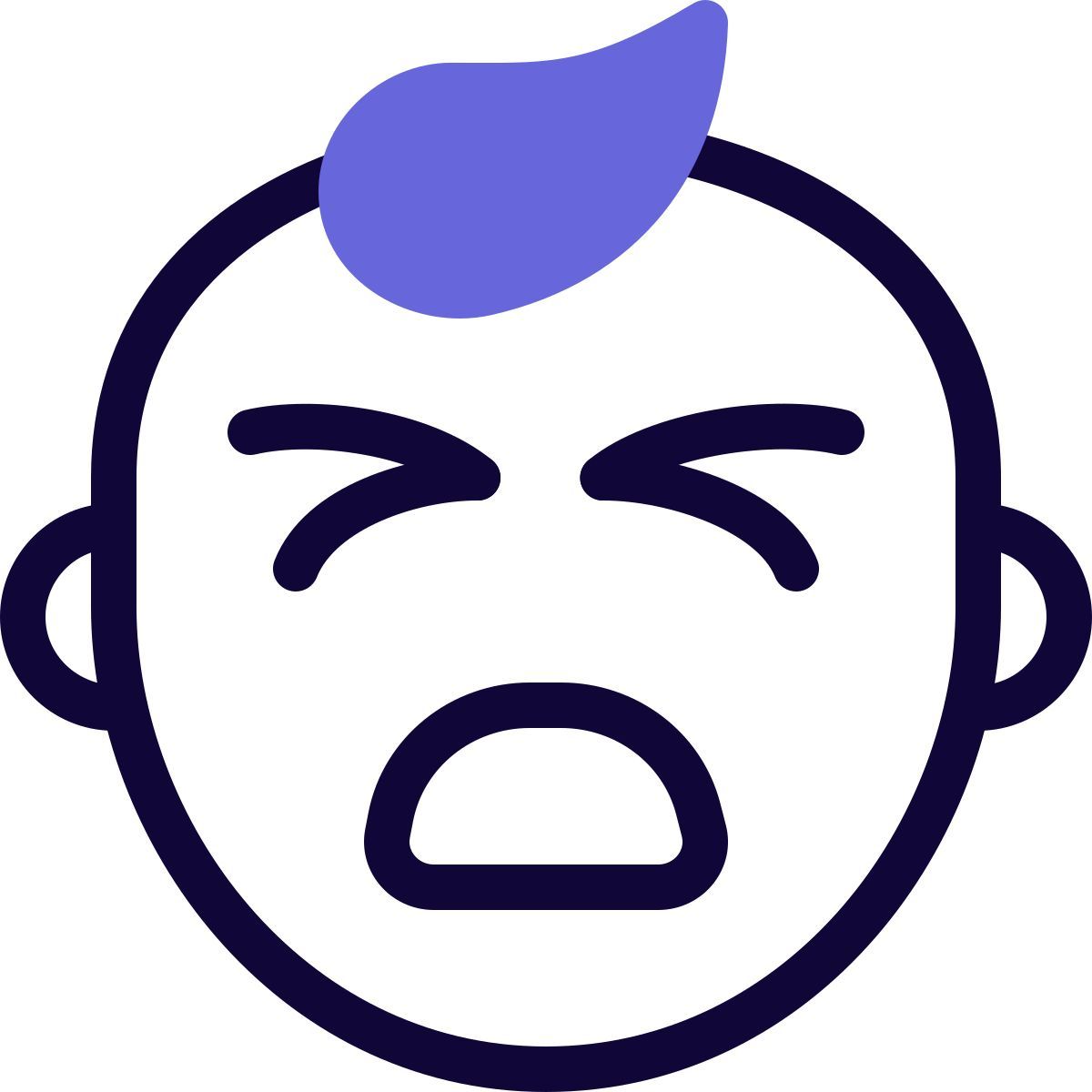 crying baby icon