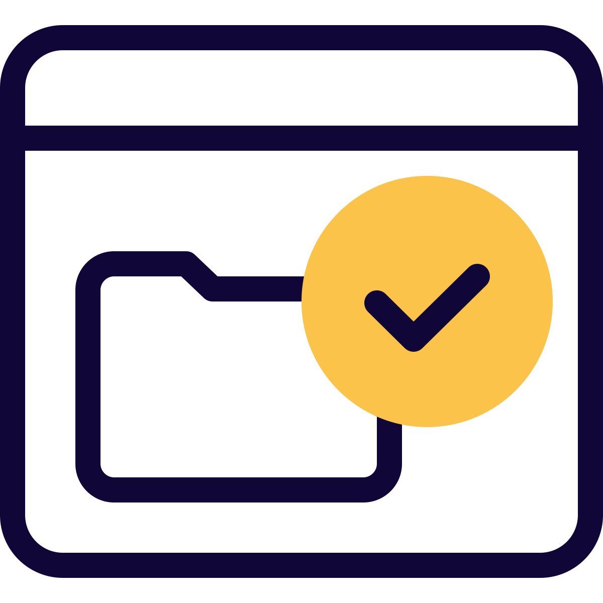 verifizierter ordner icon