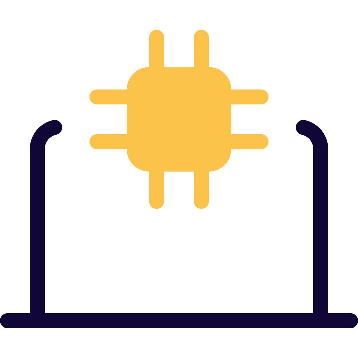 microprocessore per laptop icon