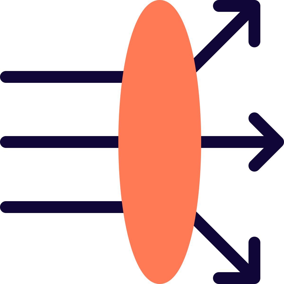 lens light dispersion icon