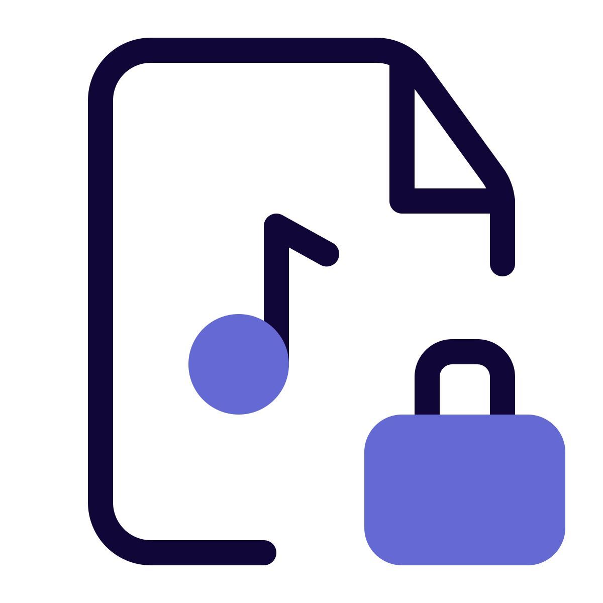 archivo de música bloqueado icon