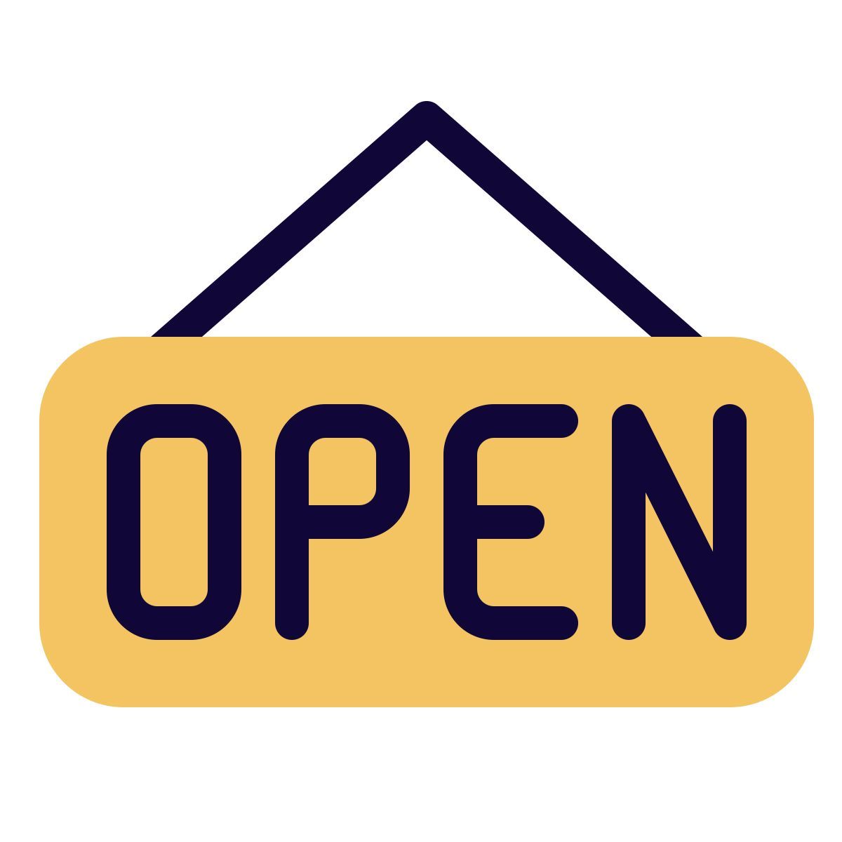 schild „geöffnet“ icon