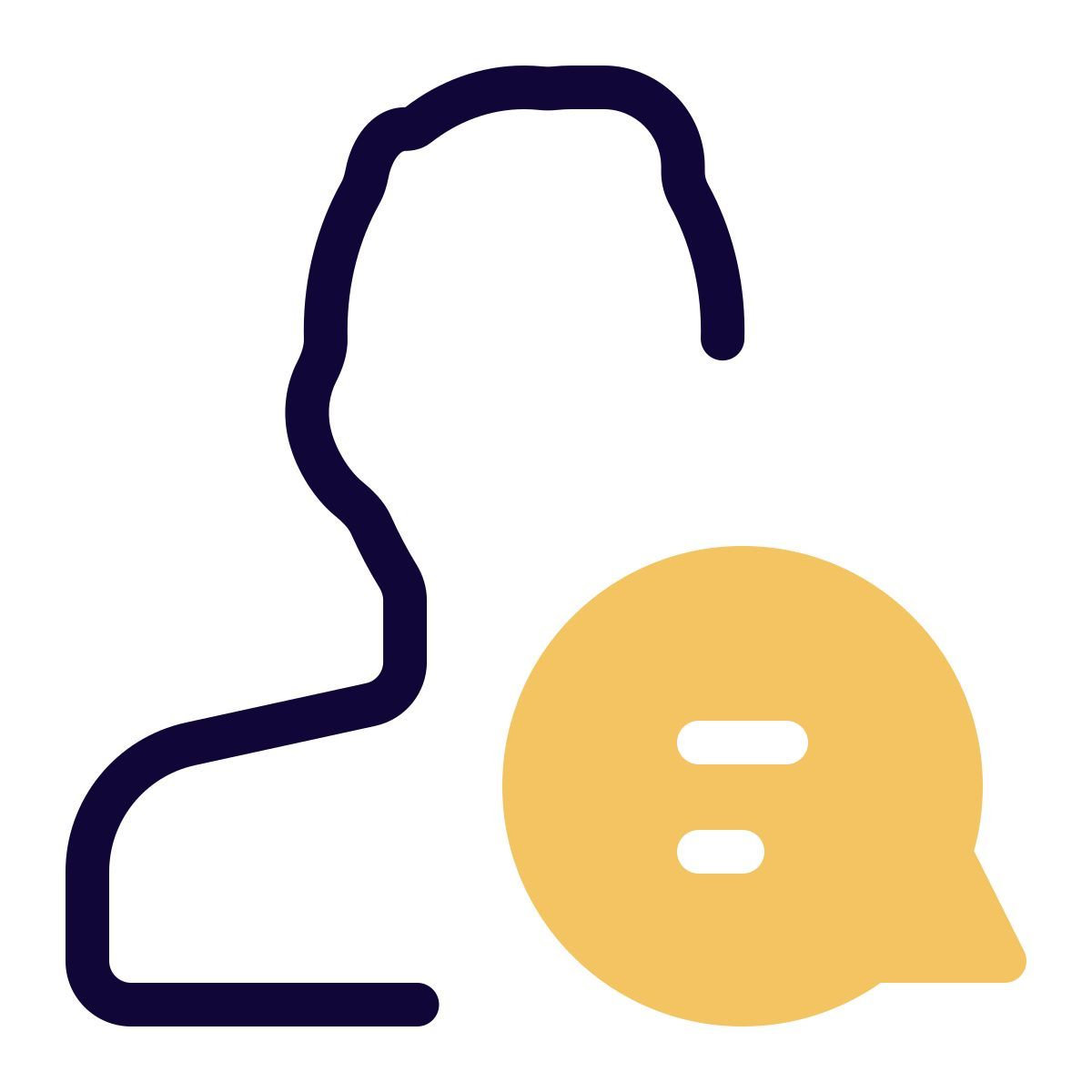 utilisateur dans le chat icon