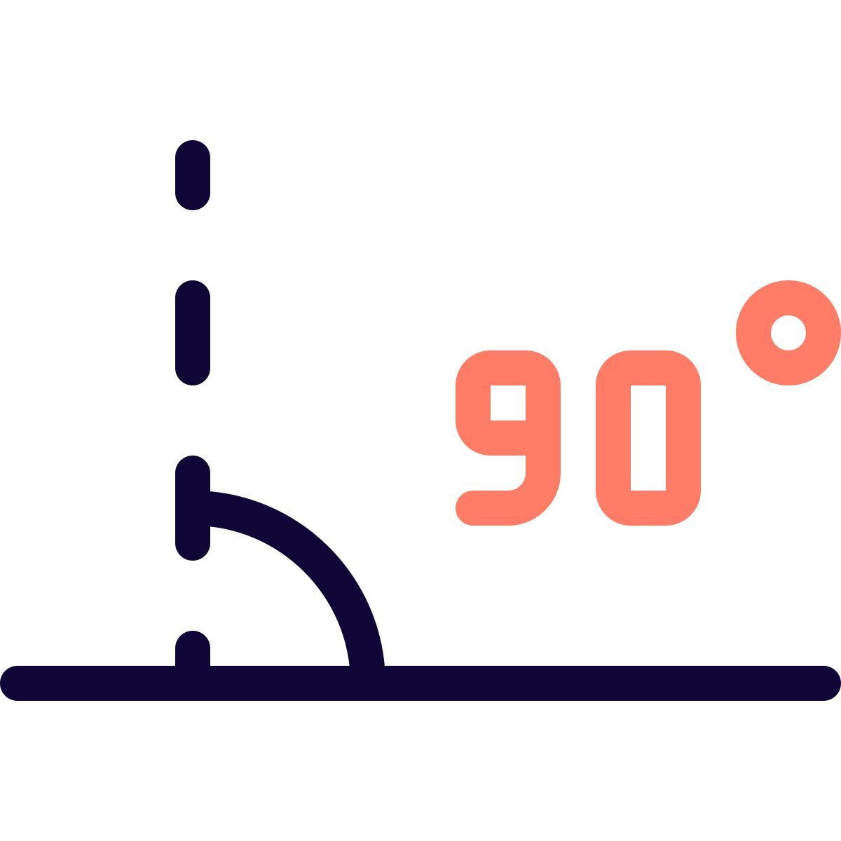 ângulo de 90 graus icon