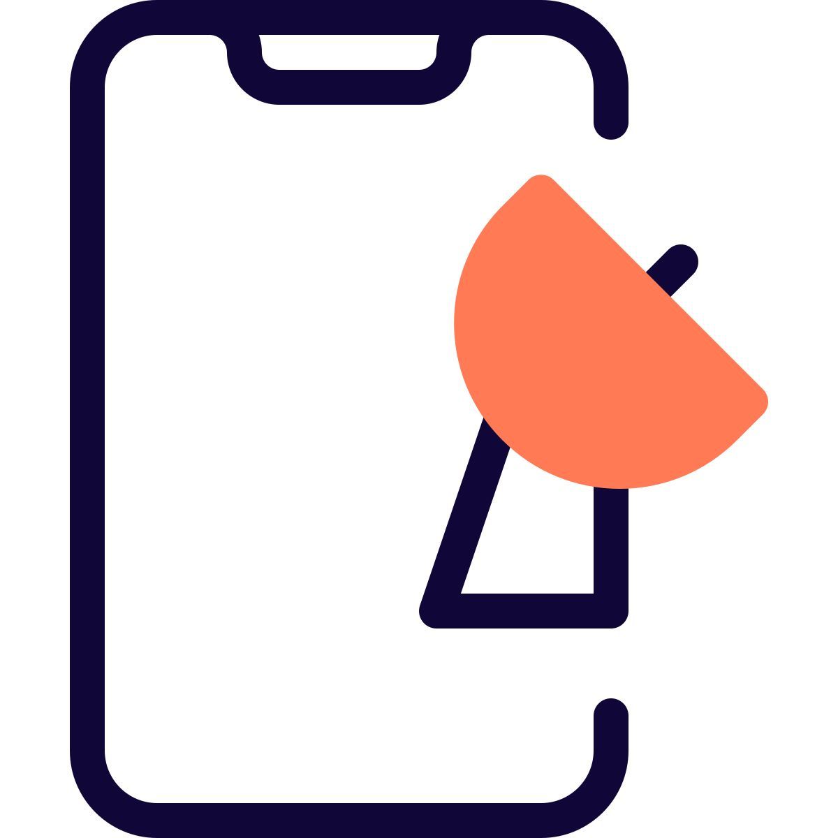 mobile to satellite dish icon