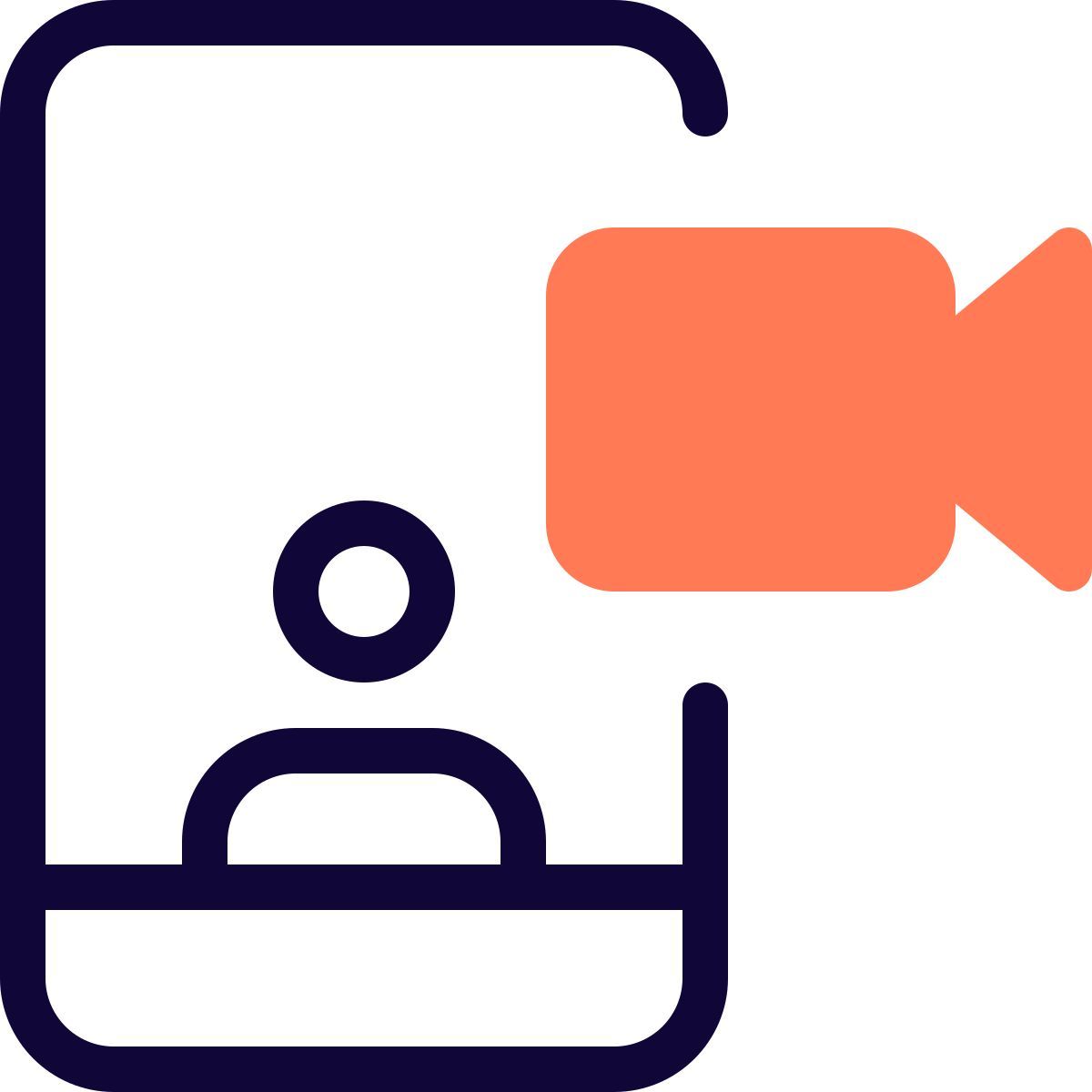 smartphone videoanruf Icon