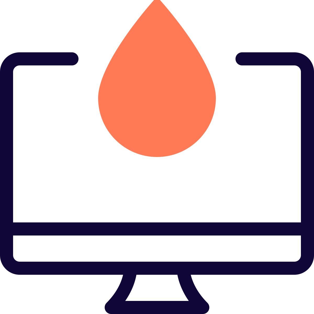 computer blood test icon