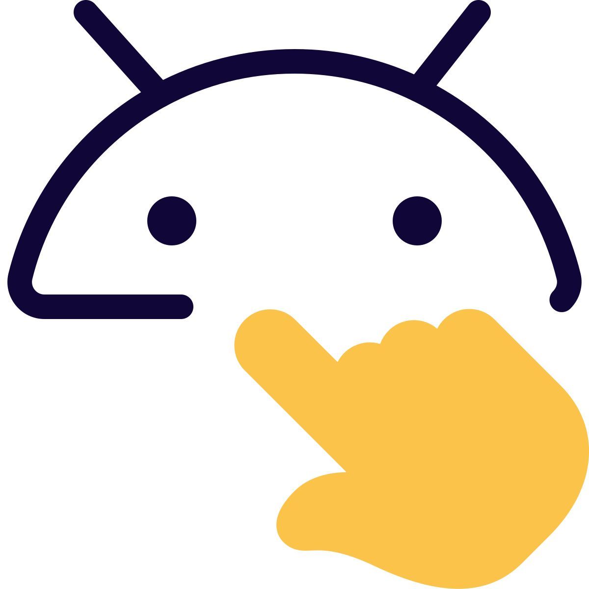 안드로이드를 클릭하세요 icon