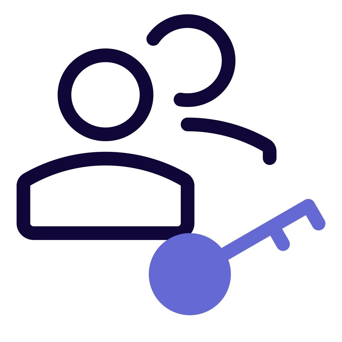 plusieurs utilisateurs utilisant une seule clé pour se connecter icon